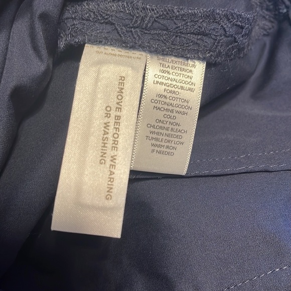 NWOT LOFT lace overlay skirt in navy blue size 4 - Picture 9 of 9